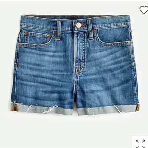 NWT! J. Crew High-rise denim short in faded indigo